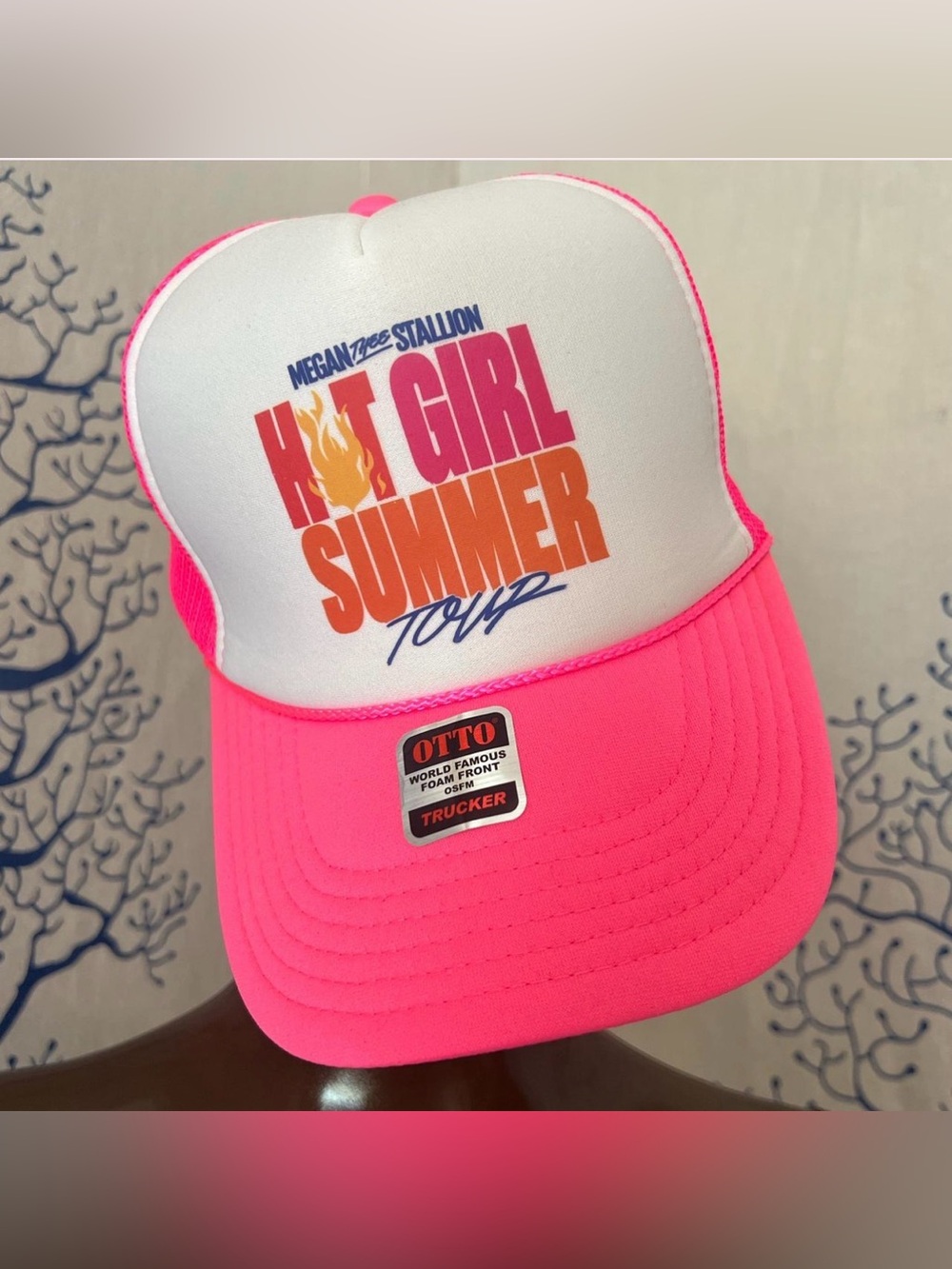 Neon Pink and White 'Hot Girl Summer' Trucker Hat